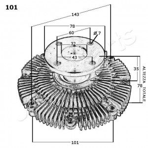 Сцепление, вентилятор радиатора VC101 JAPAN PARTS GROUP