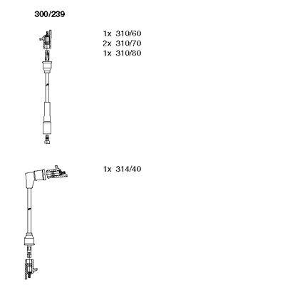 Ккомплект проводов зажигания 600239 BREMI