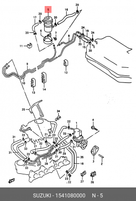 Топливный фильтр 15410-80000 SUZUKI