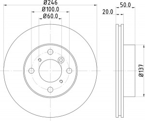 Тормозной диск MDC1457 MINTEX