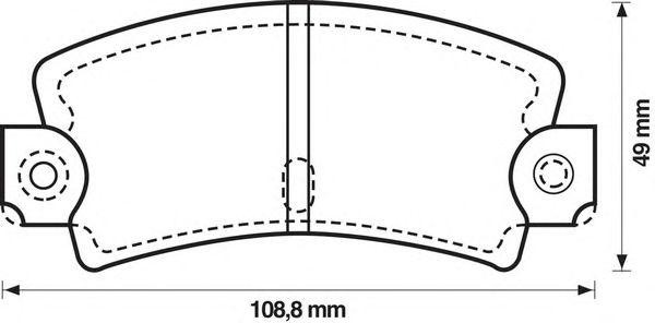 Комплект тормозных колодок, диско 571243B BENDIX JURID