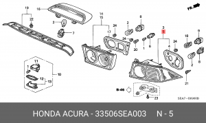 Задний фонарь 33506SEA003 HONDA