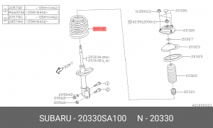 Пружина подвески 20330-SA100 SUBARU