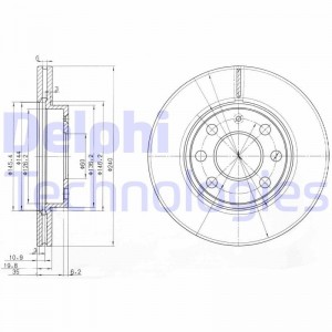 Тормозной диск BG3568 DELPHI