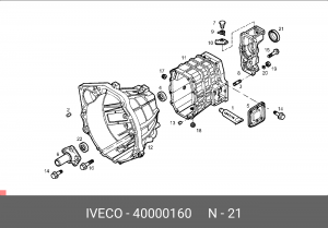 Уплотняющее кольцо, коленчатый вал 40000160 IVECO