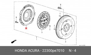 Нажимной диск сцепления 22300PE7010 HONDA