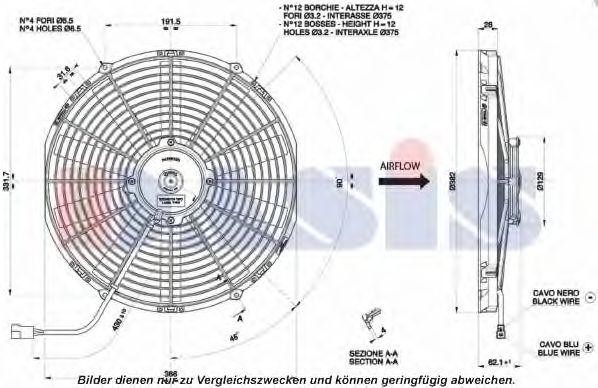 Вентилятор, конденсатор кондиционера 870026N AKS DASIS