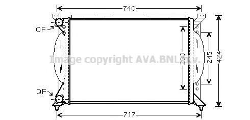 Радиатор охлаждения ДВС AI2195 AVA