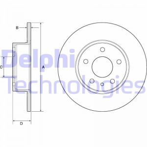 Тормозной диск BG2386 DELPHI