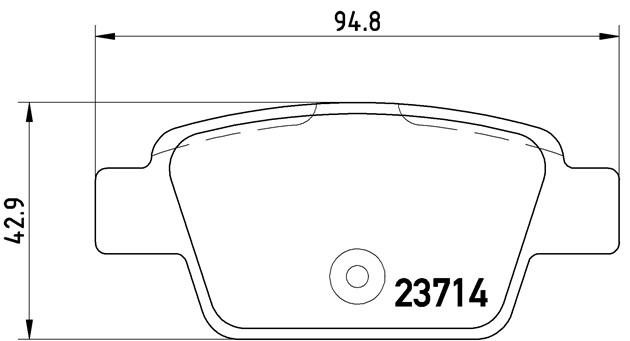 Комплект тормозных колодок, диско P23080 BREMBO