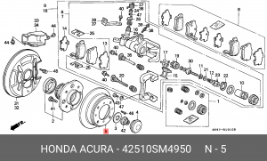 Тормозной диск 42510SM4950 HONDA