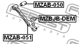 Рычаг подвески MZBJB-DEM FEBEST