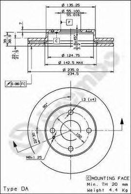 Тормозной диск 09.7824.10 BREMBO