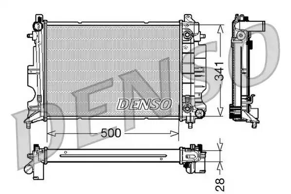 Радиатор, охлаждение двигател DRM25013 DENSO