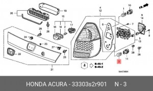 Лампа 33303S2R901 HONDA
