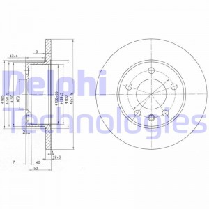 Тормозной диск BG2380 DELPHI