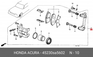 Тормозной суппорт 45230SA5602 HONDA