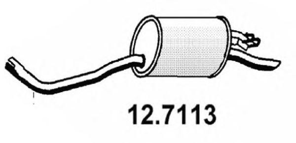 Глушитель выхлопных газов конечный 127113 ASSO