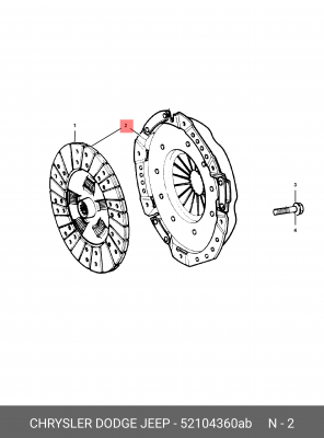 Комплект сцепления 52104 360AB CHRYSLER