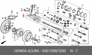 Тормозной суппорт 43012SN7G00 HONDA