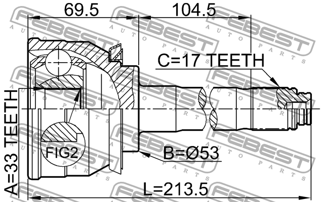 ШРУС 0610-007 FEBEST