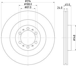Тормозной диск MDC1405 MINTEX