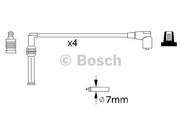 Провода высоковольтные системы зажигания (комплект) 0986356808 BOSCH