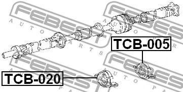 Опора карданного вала TCB-020 FEBEST