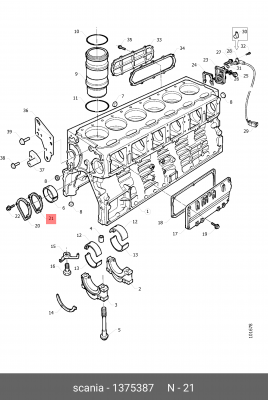 Прокладка 1375387 SCANIA