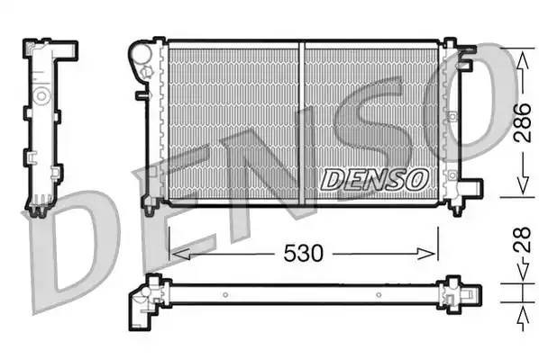 Радиатор, охлаждение двигател DRM21002 DENSO