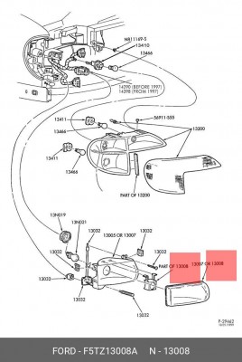 Фара головного света F5TZ-13008-A FORD