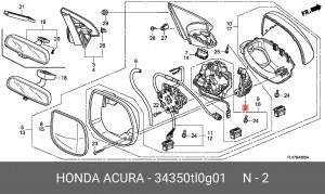 Повторитель указателя поворота 34350TL0G01 HONDA