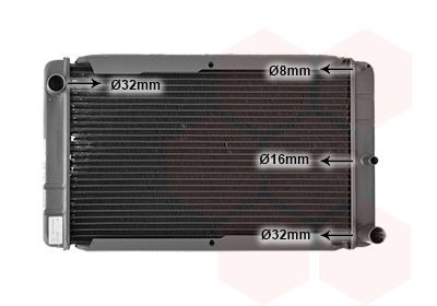 Радиатор, охлаждение двигател 59002008 VAN WEZEL