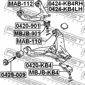 Сайлентблок рычага подвески MAB-112 FEBEST