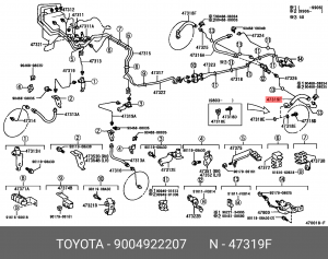 Шланг тормозной 90049-22207 DAIHATSU