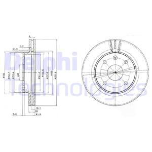 Тормозной диск BG4003 DELPHI