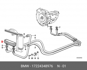 масляный радиатор, двигательное масло 17 22 4 348 976 BMW