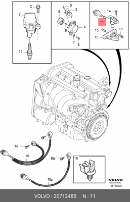 Датчик положения коленвала 30713485 VOLVO