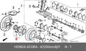 Ступица колеса 42200SM4J01 HONDA
