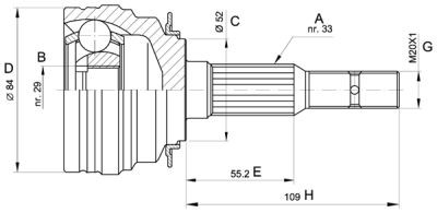 ШРУС DW-01 HDK