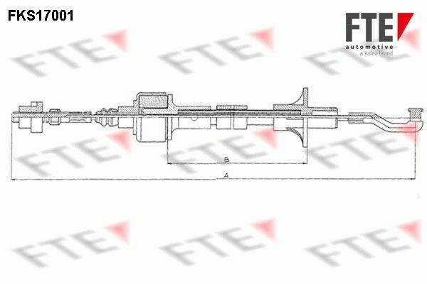 Трос, управление сцеплением FKS17001 FTE