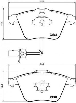 Комплект тормозных колодок, диско P85084 BREMBO