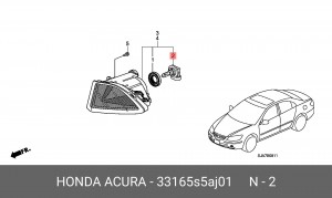Лампа 33165S5AJ01 HONDA