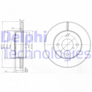 Тормозной диск BG3763 DELPHI