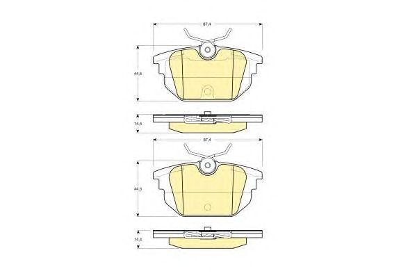 Комплект тормозных колодок, диско 6113331 GIRLING