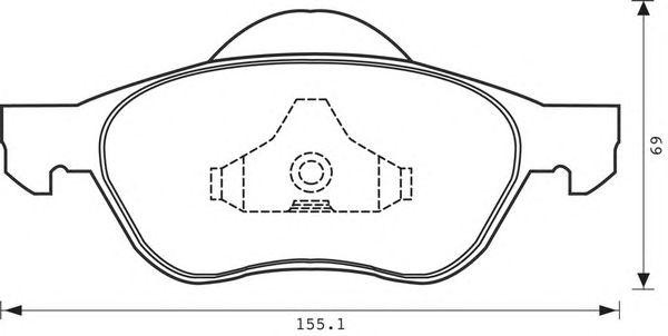 Комплект тормозных колодок, диско 573025B BENDIX JURID