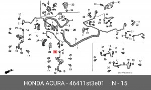 Тормозной шланг 46411ST3E01 HONDA