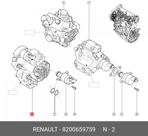 Насос высокого давления 8200659759 RENAULT