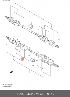 Пыльник ШРУСа 44119-76G60 SUZUKI