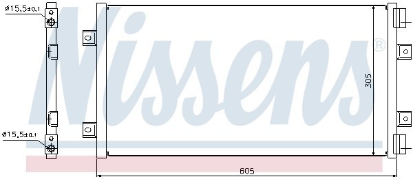 Конденсатор, кондиционер 94811 NISSENS